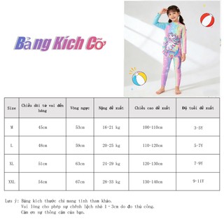Đồ BơI LiềN ThâN Tay DàI Bé GáI In NgựA CầU VồNg VảI ChốNg NắNg đồ BơI Bé GáI