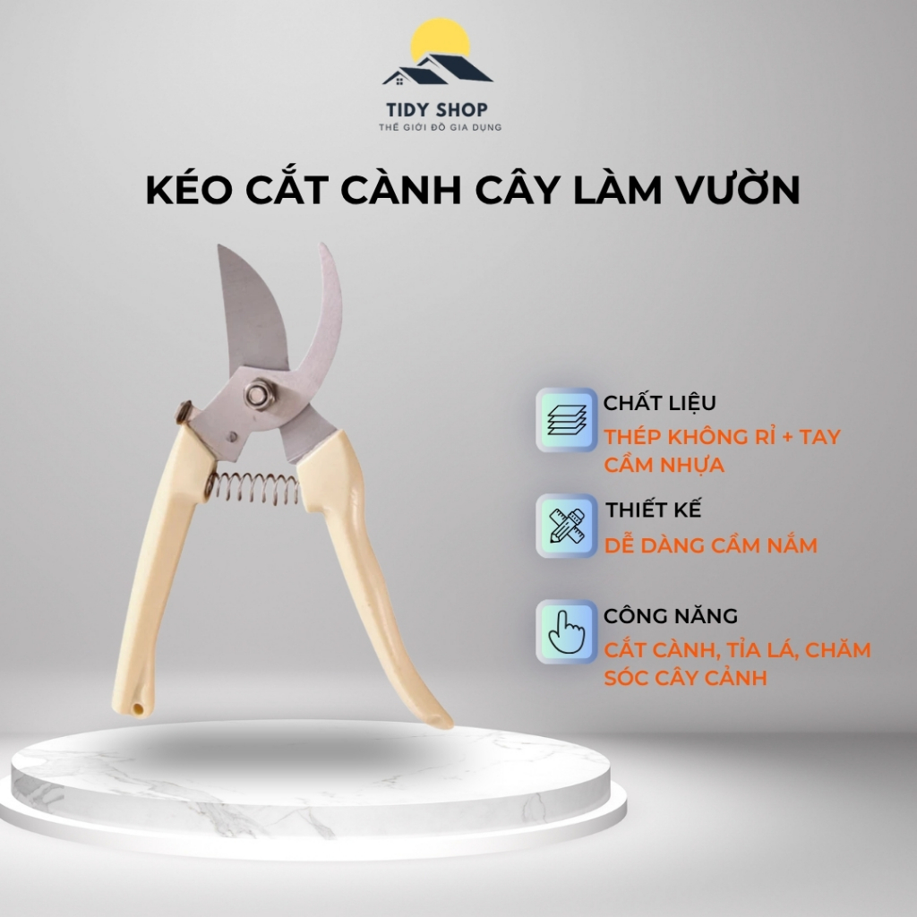 TIDY SHOP - Kéo Cắt Tỉa Cây Cảnh Mini, Kéo Cắt Cành Cây Làm Vườn, Kéo Tỉa Bonsai, Kéo Cắt Hoa Lá Sắc Bén