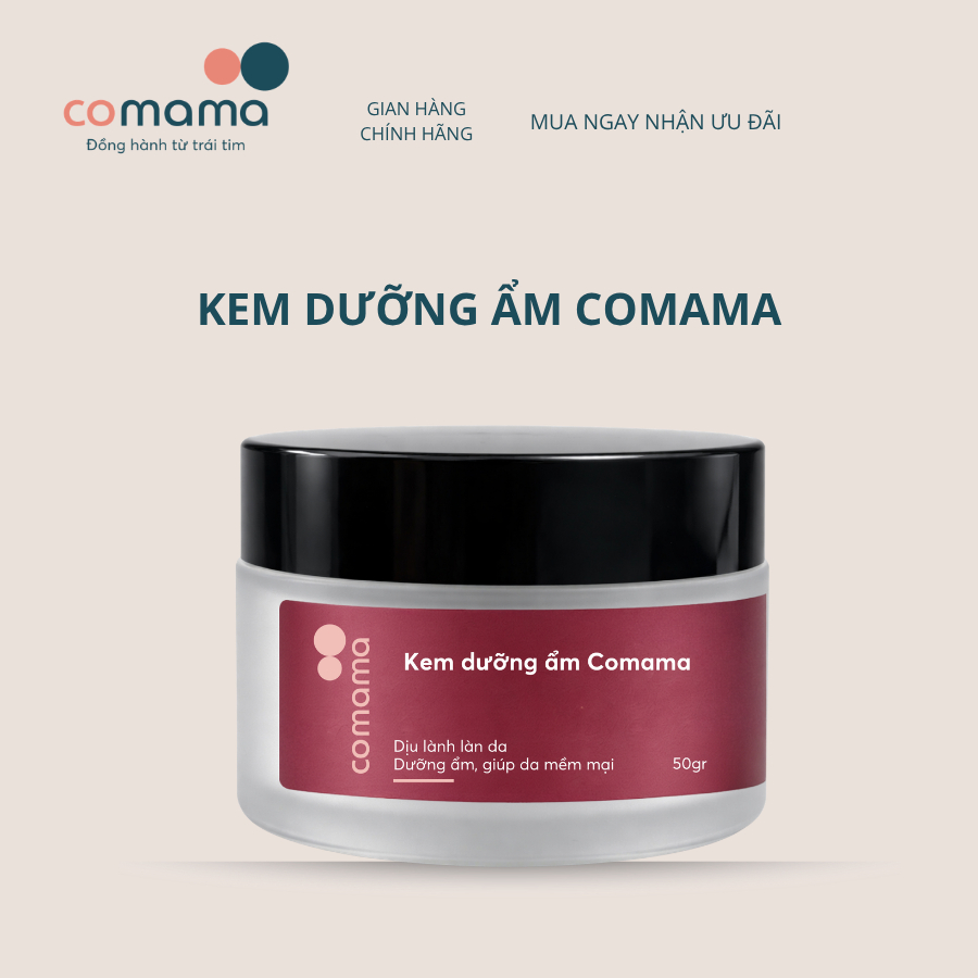 Comama Kem dưỡng ẩm dịu lành làn da, mỏng nhẹ, thấm nhanh, không bết dính giữ da ẩm mượt 50gr
