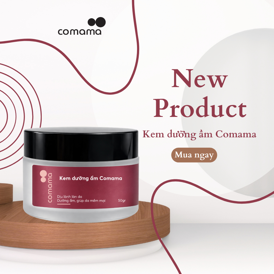 Comama Kem dưỡng ẩm dịu lành làn da, mỏng nhẹ, thấm nhanh, không bết dính giữ da ẩm mượt 50gr