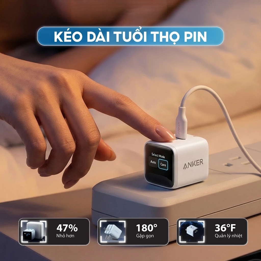 Củ Sạc Nhanh Anker Nano 1C 45W A121D - Nhỏ Gọn, Sạc Siêu Nhanh 2.0 - Bảo Hành 12 Tháng - Thời Đại Công Nghệ Chính Hãng | BigBuy360 - bigbuy360.vn