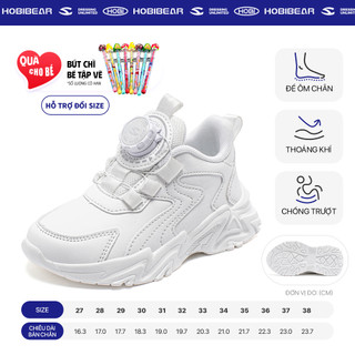 Giày thời trang trẻ em HOBIBEAR GS8070G màu trắng có đế EVA bền bỉ siêu nhẹ chống trơn trượt