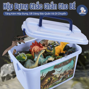 Thùng Đồ Chơi Mô Hình Khủng Long GutyKids 46 Chi Tiết Giúp Bé Khám Phá Thế Giới Khủng Long, Chất Liệu Nhựa ABS An Toàn