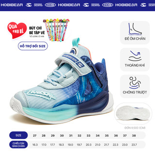 Giày thể thao trẻ em HOBIBEAR GS7970, giày eva shoes blue màu xanh dương có khóa dán