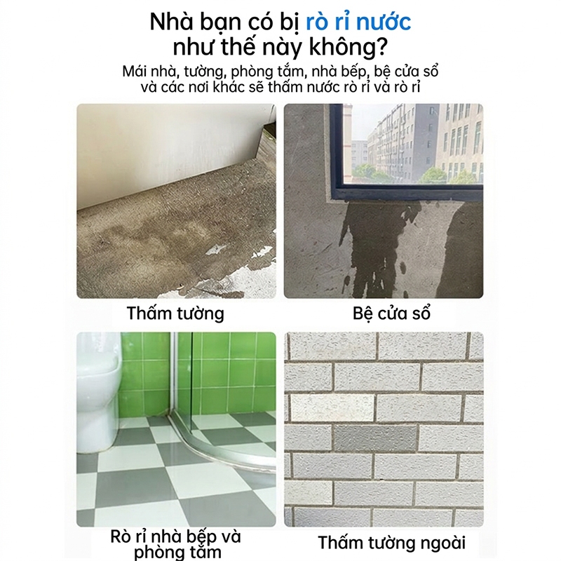 Keo Chống Thấm Trong Suốt 500ml – Chống Nước Lâu, Khô Nhanh, Sửa Mái Bị Rò Rỉ, Phòng Tắm, Hiệu Quả Cao