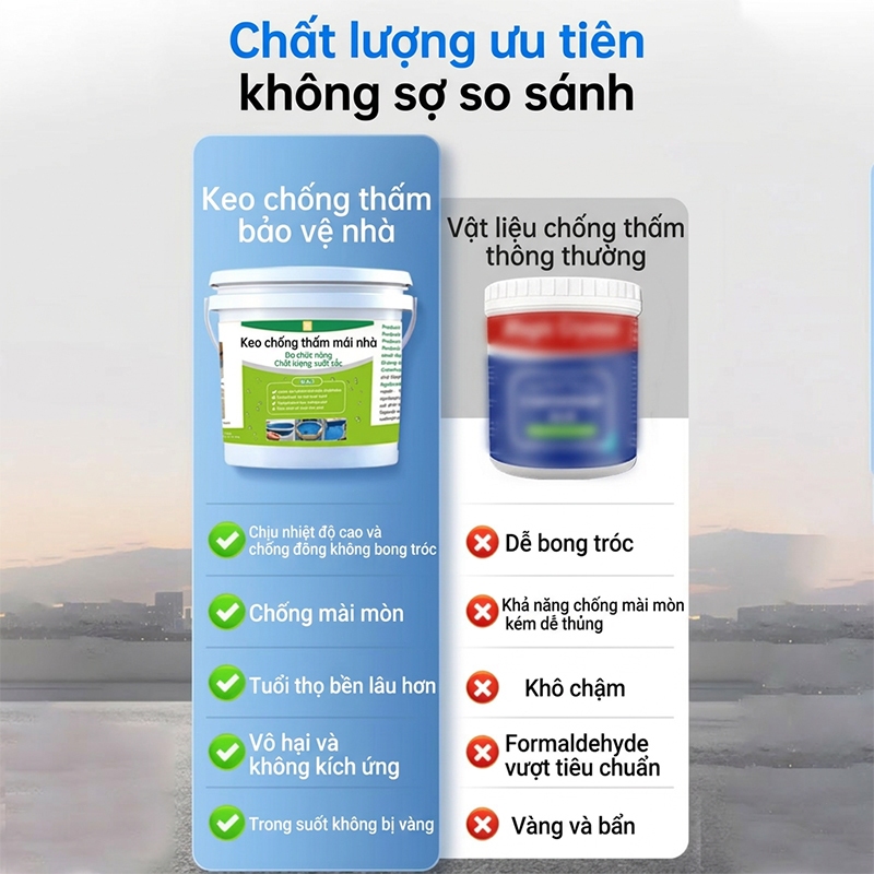 Keo Chống Thấm Trong Suốt 500ml – Chống Nước Lâu, Khô Nhanh, Sửa Mái Bị Rò Rỉ, Phòng Tắm, Hiệu Quả Cao