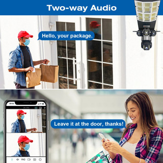 Đèn đường năng lượng mặt trời 4G camera 3 mắt quay 360° hồng ngoại full màu chống nước ngoài trời