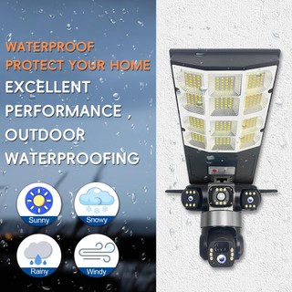 Đèn đường năng lượng mặt trời kết hợp camera giám sát 2 trong 1, an ninh ngoài trời, WiFi, theo dõi chuyển động