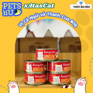 [CHÍNH HÃNG] COMBO 6 HỘP Pate Aatas Cho Mèo Nhiều Vị 80G