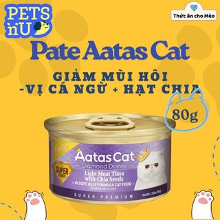 [CHÍNH HÃNG] COMBO 6 HỘP Pate Aatas Cho Mèo Nhiều Vị 80G