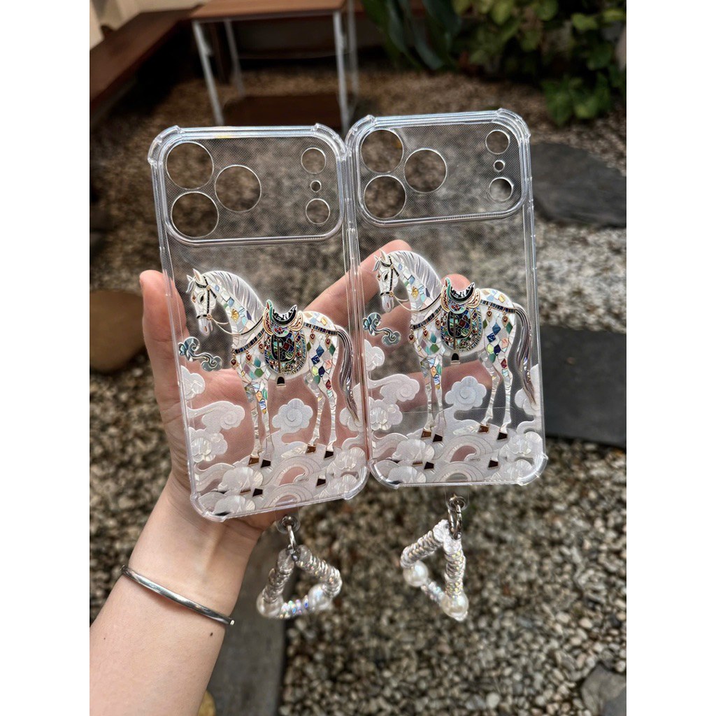 Ốp Lưng IPhone Bạch Mã Khảm Xà Cừ Ánh Kim – Đẳng Cấp & Khác Biệt - Nắng Case