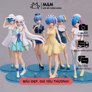 Figure Rem & Ram Váy Cưới – Re:Zero – Mô Hình Anime Mỹ Nữ – Quà Tặng Sinh Nhật, Trang Trí Bàn/Kệ