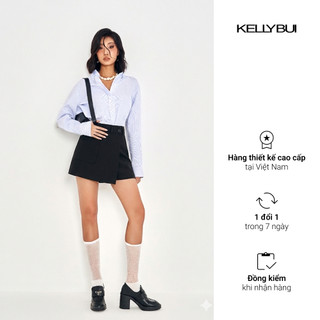 [KELLYBUI] Quần váy dáng A phối vạt trước, thiết kế trẻ trung, năng động