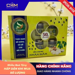 Yến Tươi Nhân Sâm VINNEST SPECIAL 50mg (Hộp 6 Lọ 70ml) - Yến Chưng Thơm Ngon Bổ Dưỡng Tốt Sức Khoẻ