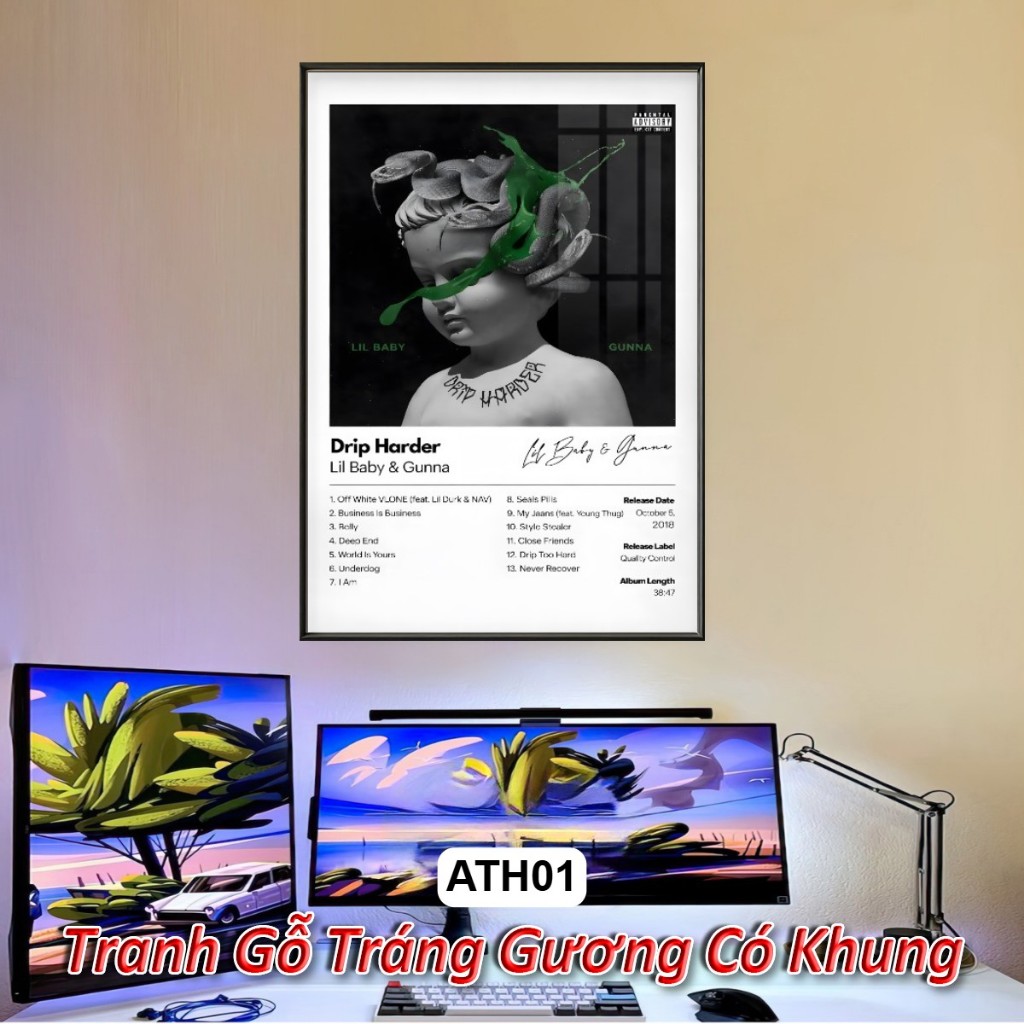(Part 1) Tổng Hợp Poster Album Âm Nhạc Quốc Tế Nổi Tiếng Tráng Gương Khung Composite Decor Treo Tường