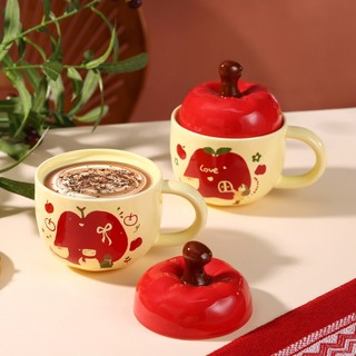 [Nhà Gốm Xinh] Cốc sứ cute, cốc sứ, ly sứ quà tặng dành cho nữ - Cốc uống nước cute 400ml