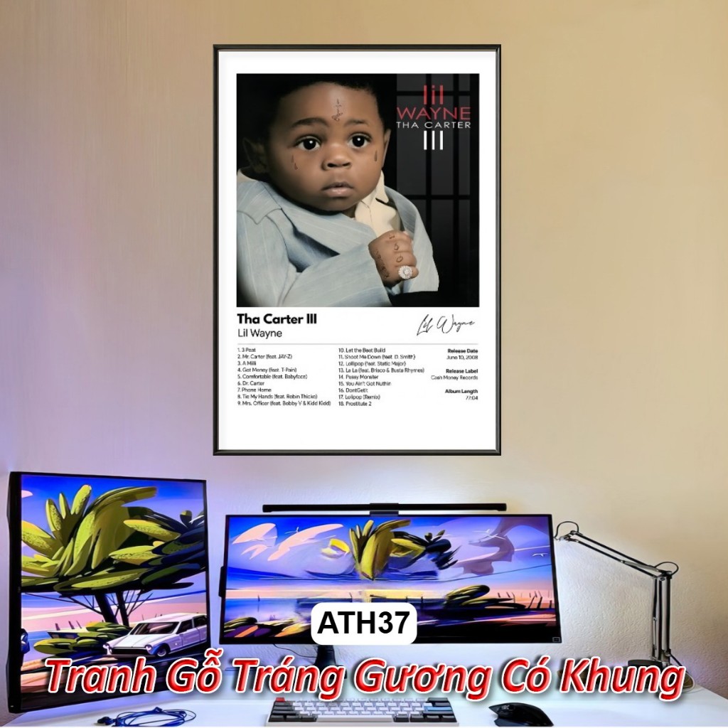 (Part 2) Tổng Hợp Poster Album Âm Nhạc Quốc Tế Nổi Tiếng Tráng Gương Khung Composite Decor Treo Tường