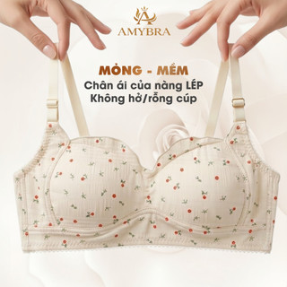 Combo Áo Ngực Cotton Đũi Không Gọng - Set Áo Lót Nữ Đệm Mút Mỏng Cài Sau Mặc Nhẹ AMYBRA A739