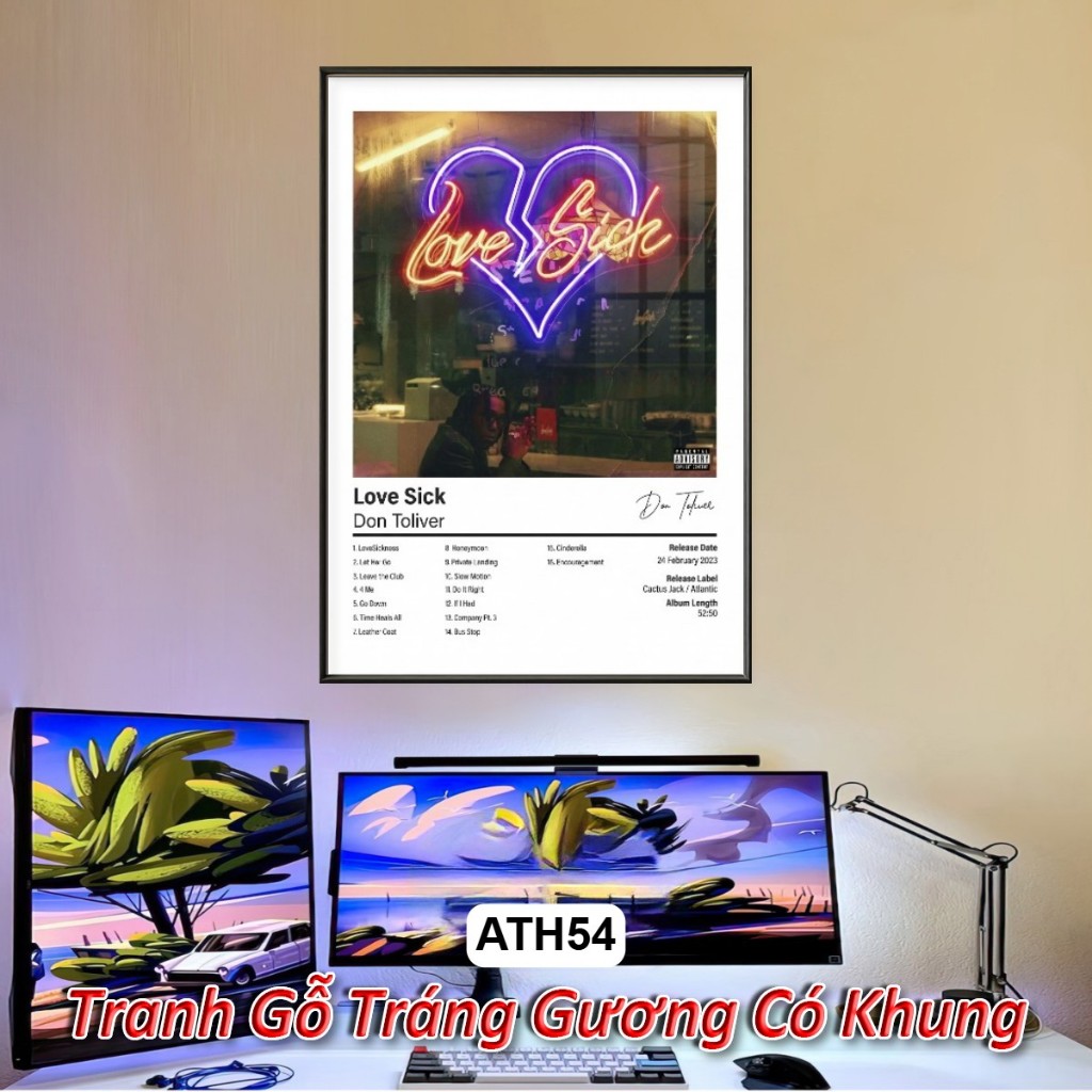(Part 3) Tổng Hợp Poster Album Âm Nhạc Quốc Tế Nổi Tiếng Tráng Gương Khung Composite Decor Treo Tường
