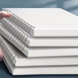 Sổ lò xo bìa trong 160 Trang A5/B5/A4 - Sổ tay giấy vở kẻ ngang, kẻ caro chống lóa，Văn phòng phẩm học sinh