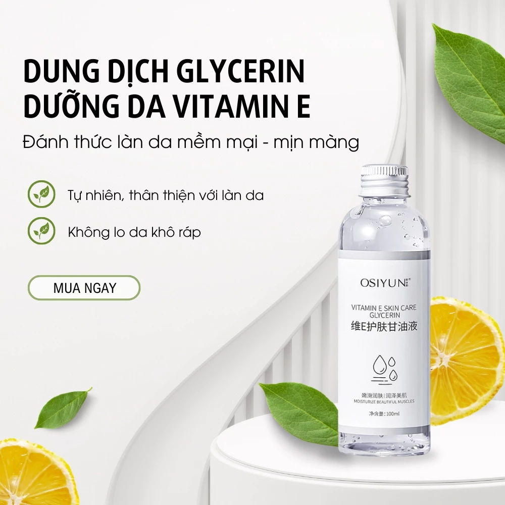 Toner Vitamin E & Glycerin 100ml – Cấp Ẩm, Làm Dịu Da, Cân Bằng Da, Hỗ Trợ Phục Hồi Sau Nắng