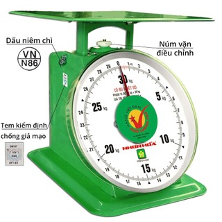 Cân lò xo Nhơn Hòa 30 KG - Chính hãng - Đã sử dụng - Bảo hành 3 tháng