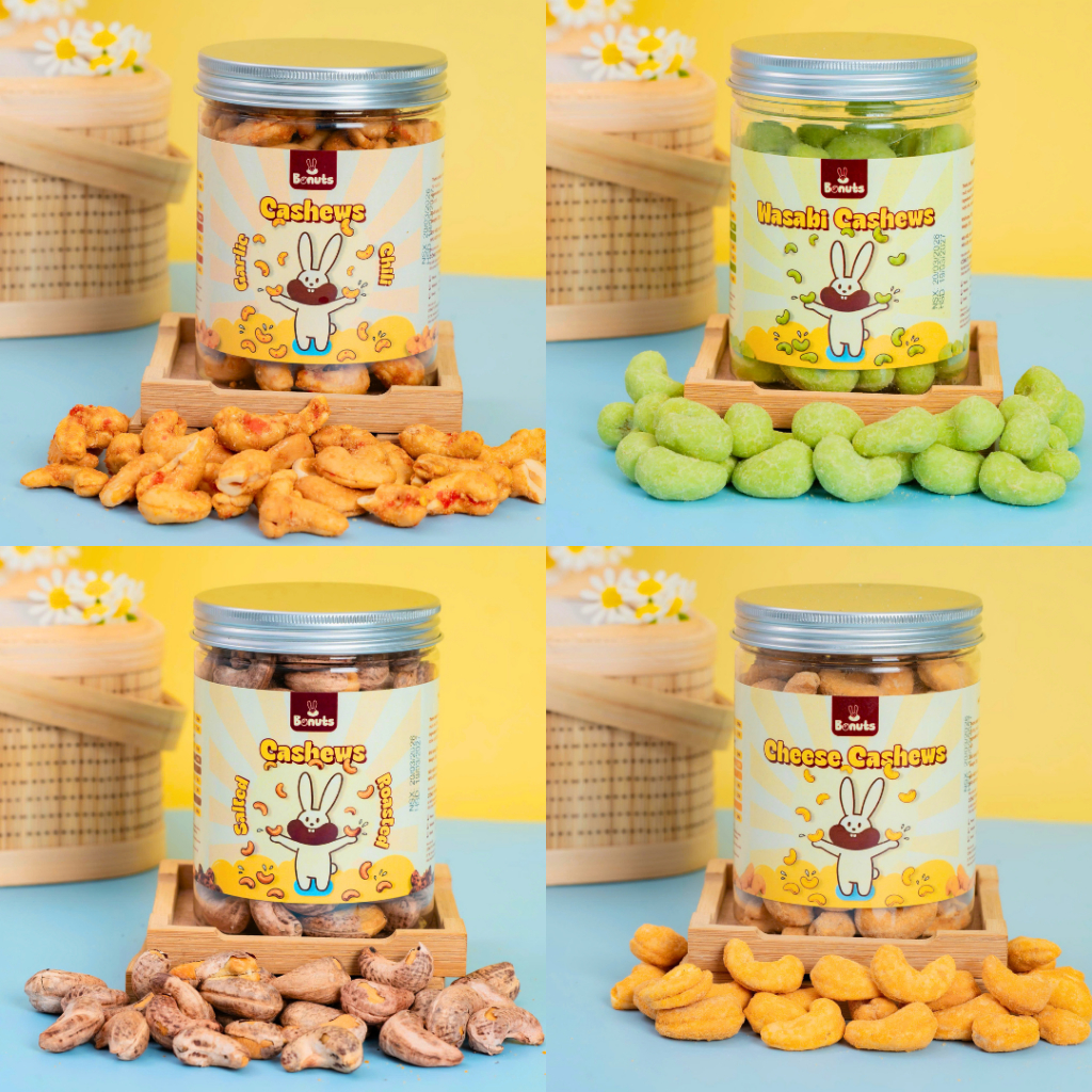Hạt Điều Rang Phô Mai Bonuts | Chuẩn Xuất Khẩu, Hạt To – Giòn Đều – Thơm Bùi