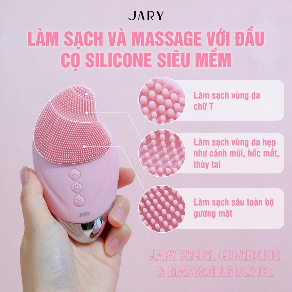 Máy rửa mặt sạch sâu, nâng cơ Jary Facial Cleansing & Massaging Device