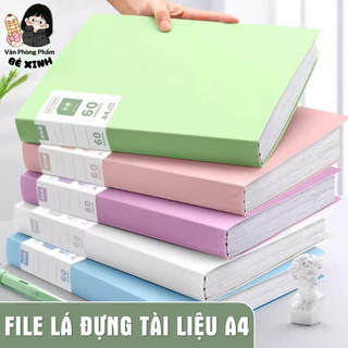 File Lá A4 Pastel Nhiều Màu – Bìa Nhựa Đựng Tài Liệu, Túi Đựng Giấy A4 Dẻo Dai, Chống Nước