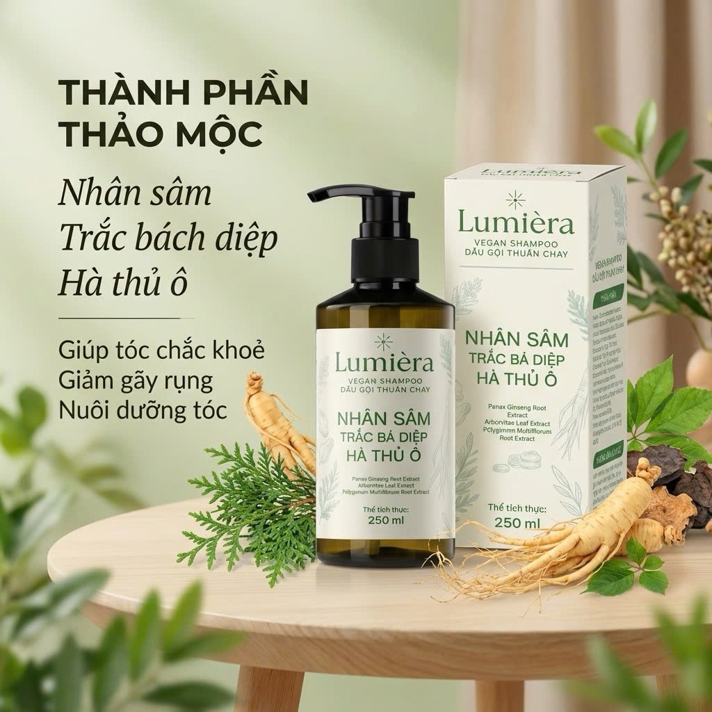 [Mọc Tóc nhanh] Dầu Gội Trắc Bách Diệp - kích tóc con mọc nhanh, dày và khỏe, ngăn ngừa rụng tóc tuyệt đối 250ml