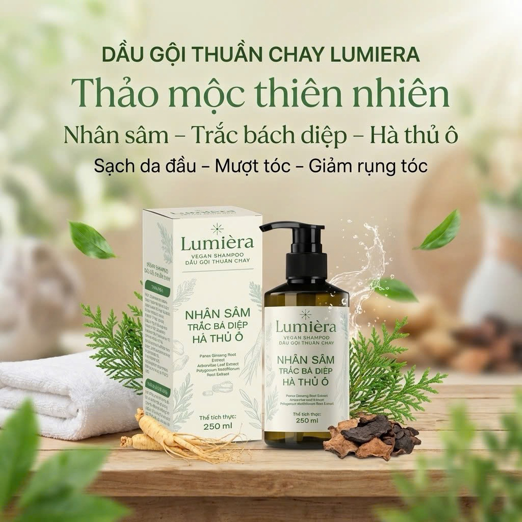 [Mọc Tóc nhanh] Dầu Gội Trắc Bách Diệp - kích tóc con mọc nhanh, dày và khỏe, ngăn ngừa rụng tóc tuyệt đối 250ml