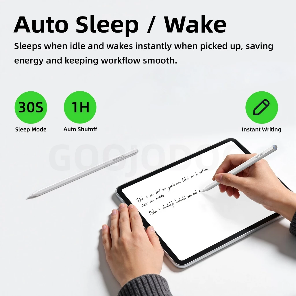 Bút Cảm Ứng GOOJODOQ Pin 45H, Cảm Biến Nghiêng, Chống Cảm Ứng Tay, Tương Thích 1-Pad 2018–2025