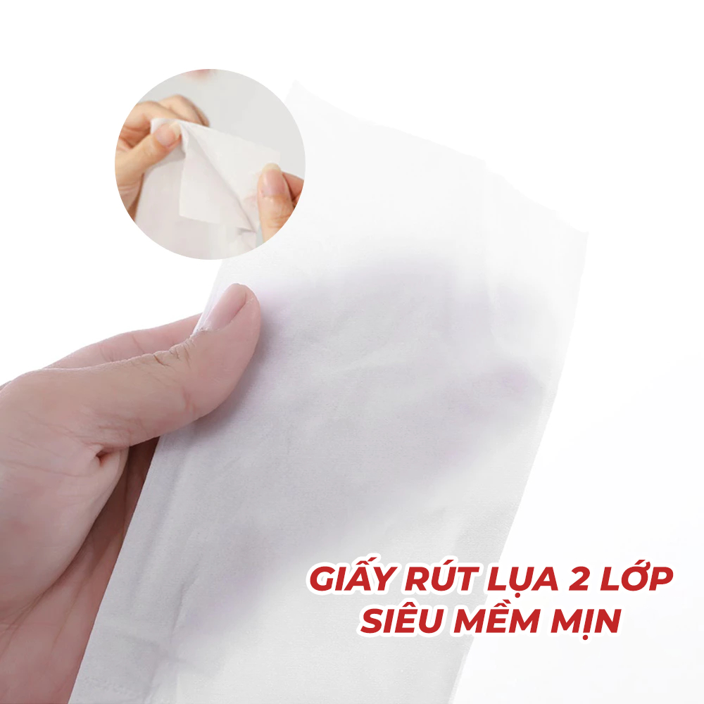 [HỎA TỐC] Giấy Ăn Rút Lụa Silkwell Thùng 36 Gói Cherry Rút 280 Tờ/2 Lớp -  Dai Mềm Mịn, Không Bụi
