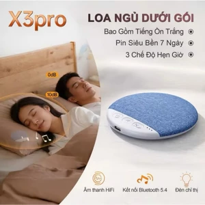 Loa Ngủ Đặt Dưới Gối Siêu Mỏng 1cm Âm Thanh HiFi Tích Hợp Tiếng Ồn Trắng Hỗ Trợ Giấc Ngủ Bluetooth Tiện Lợi