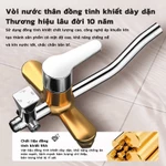 Sen Cây, Bộ Vòi Sen Tắm Đứng Nóng Lạnh Dáng  Hình tròn Vuông Củ Đồng Mạ Crom/Niken Cao Cấp, mũi tắm có 4 chức — ảnh 6