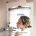 Sen Cây, Bộ Vòi Sen Tắm Đứng Nóng Lạnh Dáng  Hình tròn Vuông Củ Đồng Mạ Crom/Niken Cao Cấp, mũi tắm có 4 chức — ảnh 7