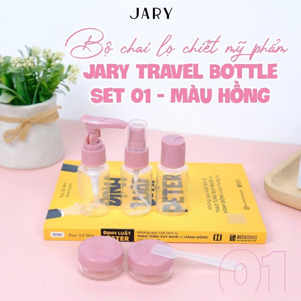 Bộ Chiết Mỹ Phẩm Du Lịch 6 món chai lọ Jary Travel Bottles Set Tiện Lợi