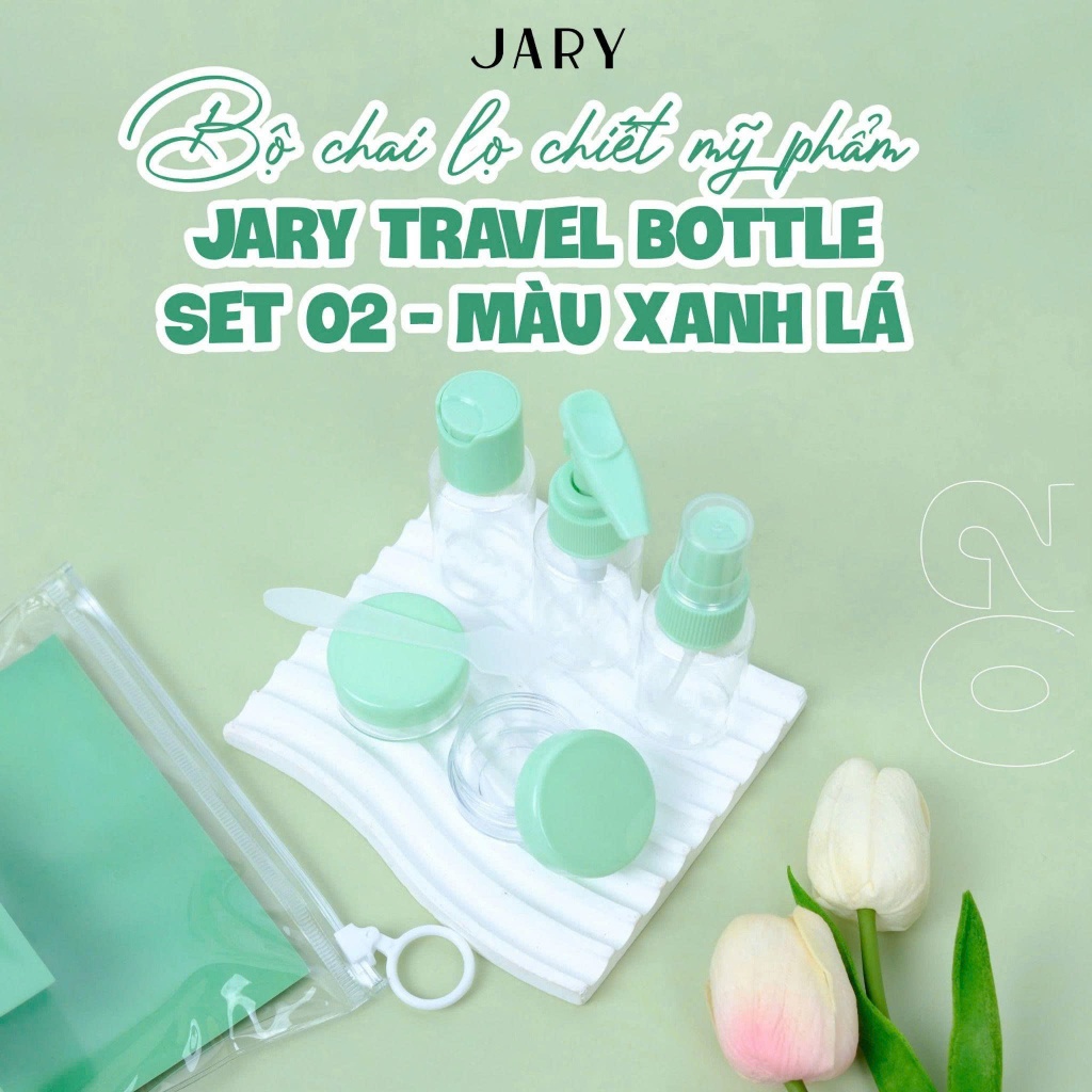 Bộ Chiết Mỹ Phẩm Du Lịch 6 món chai lọ Jary Travel Bottles Set Tiện Lợi