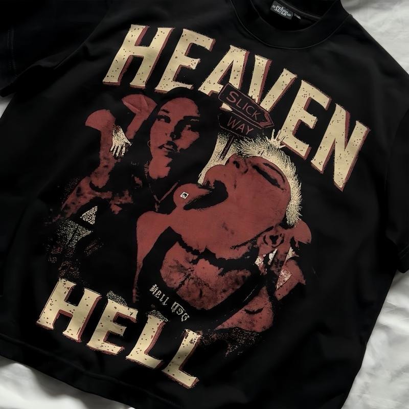 SLICK - Áo Thun Form Big Boxy "HEAVEN-HELL" Cotton 100% - Local Brand THE SLICK WAY UNISEX