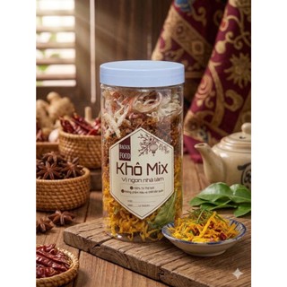 KHÔ MIX 3 LOẠI KHÔ GÀ, KHÔ MỰC, KHÔ BÒ ĂN LÀ NGHIỀN NHÀ BAOANFOOD