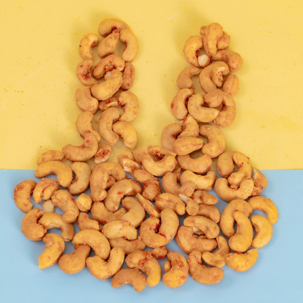 Hạt Điều Rang Tỏi Ớt Bonuts | Chuẩn Xuất Khẩu, Hạt To – Giòn Đều – Cay Nồng