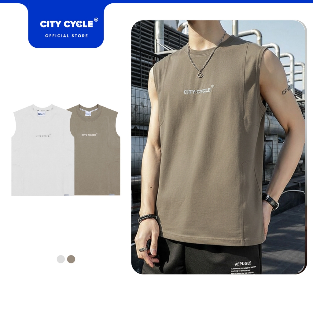Áo Tanktop Local Brand ba lỗ Rover City Cycle cotton in tráng gương form rộng nam nữ unisex