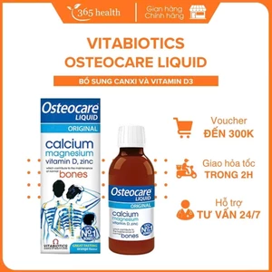 Siro Chắc Khỏe Xương Vitabiotics OSTEOCARE Vị Cam Bạc Hà Tự Nhiên Dễ Uống, Bổ Sung Canxi Chai 200ml