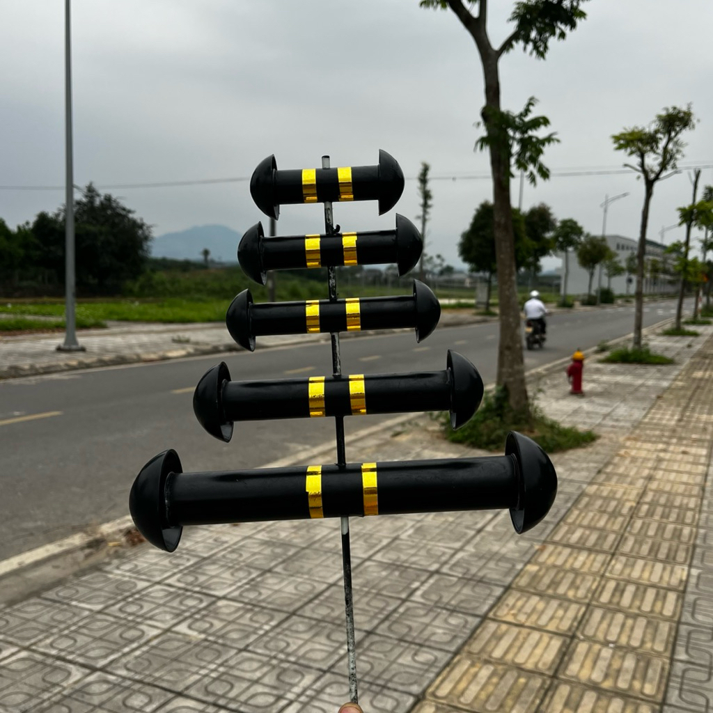 Sáo diều nhựa chuông 5 d34 full đen nét chống đâm bổ