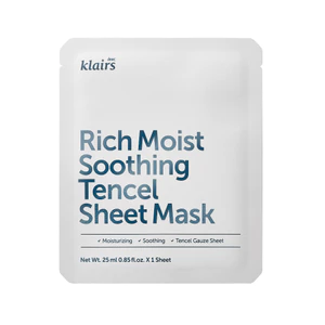 1pcs Dear, Klairs mặt nạ giấy Rich Moist Soothing Tencel Sheet Mask 25ml