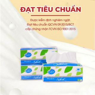 Khăn giấy rút SIlkwell 250 tờ Thùng 9 gói Hàng chính hãng, giấy ăn 2 lớp siêu dày dặn, mềm mịn