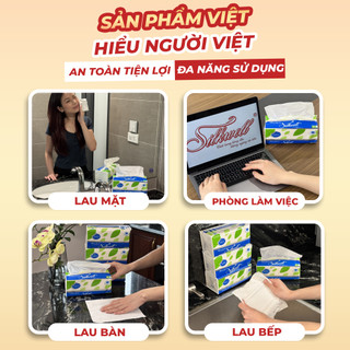 Khăn giấy rút SIlkwell 250 tờ Thùng 9 gói Hàng chính hãng, giấy ăn 2 lớp siêu dày dặn, mềm mịn