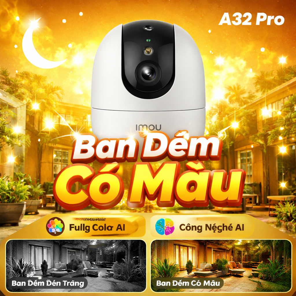 Camera IMOU trong nhà IPC-A32P-PRO (Ranger 2 Pro 3MP) , hình ảnh sắc ...