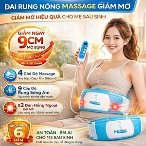 Đai Quấn Nóng Massage Giảm Béo Mỡ Bụng, Máy Mát Xa Rung Lắc Giảm Mỡ Bụng Dưới Sau Sinh sau 20 Ngày