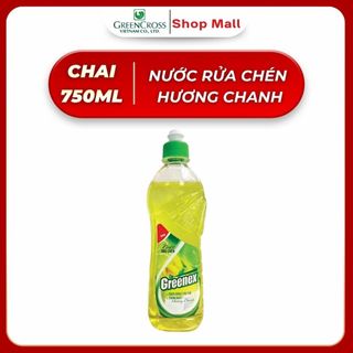Nước Rửa Chén Greenex 750ml Hương Chanh – Sạch Dầu Mỡ Hiệu Quả, Dịu Nhẹ Da Tay